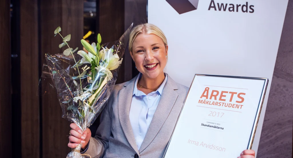 Årets Student 2017: Irma Arvidsson blev Årets Mäklarstudent