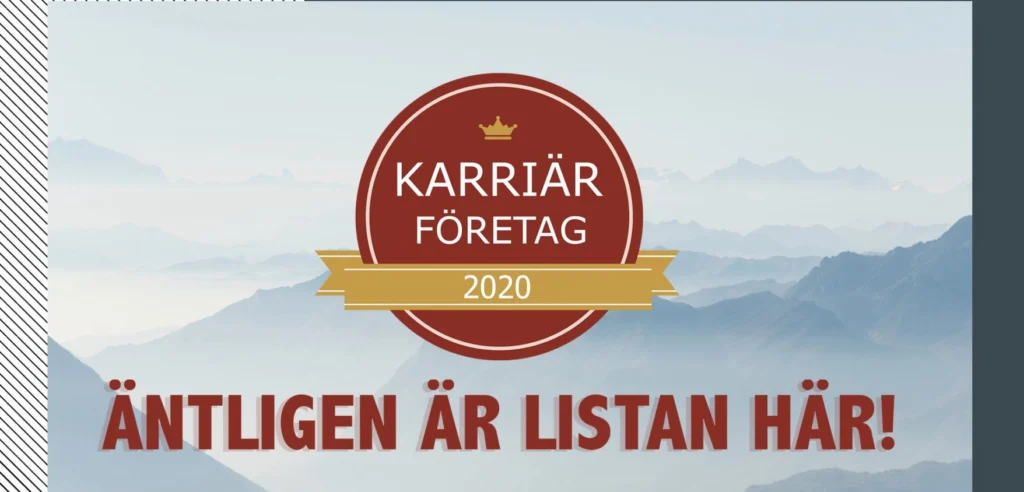 Karriärföretagens Topp 100 listan är här!